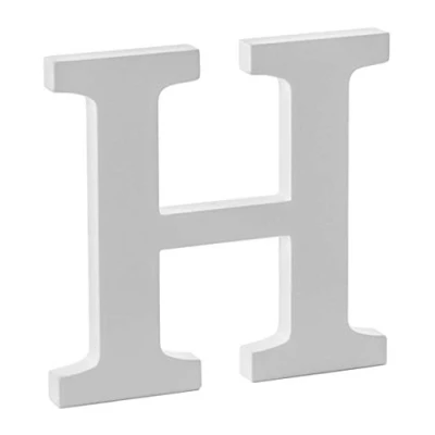 Abbildung von Libetui 20cm große Buchstabe H Dekobuchstabe Home Deko Haus Dekoration Wohnzimmer Kinderzimmer Geburtstag Party Hochzeit Café Farbe Weiß freistehend bemalbar