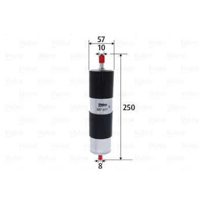 Abbildung von VALEO 587077 Kraftstofffilter Leitungsfilter 8 10 AUDI: A6 C6 Avant, Limousine, SEAT: Exeo ST, Limousine