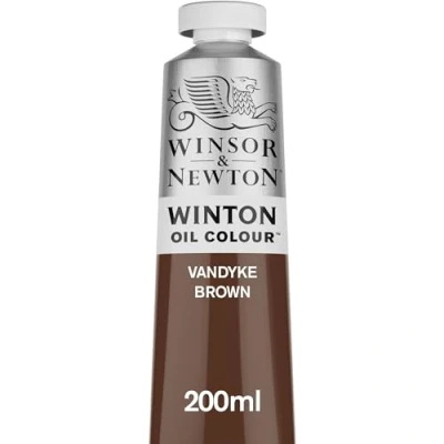Abbildung von Winsor &amp; Newton 1437676 Winton, feine hochwertige Ölfarbe 200ml Tube mit gleichmäßiger Konsistenz, Lichtbeständig, hohe Deckkraft, Reich an Farbpigmenten Vandyke Braun