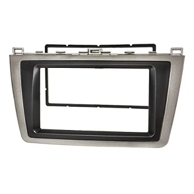 Abbildung von tomzz Audio 2433 014 Doppel DIN Radioblende kompatibel mit Mazda 6 GH 2008 2012 Silber/schwarz