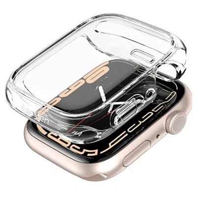 Abbildung von Spigen Ultra Hybrid Hülle Kompatibel mit Apple Watch Serie 9/8/7 41mm Kristallklar