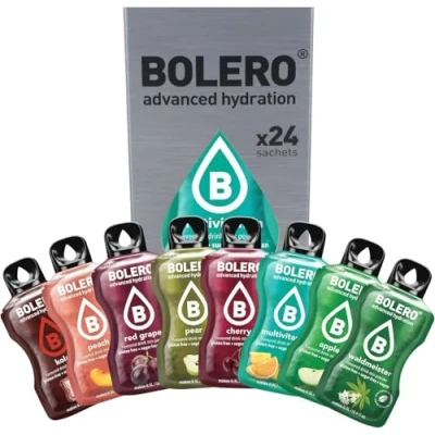 Abbildung von Bolero CLASSIC MIX 24x3g I Erfrischendes Zuckerfreies Getränkepulver mit Stevia gesüßt Vitamin C für Diabetiker geeignet eine Mischung aus exotischen Fruchtaromen
