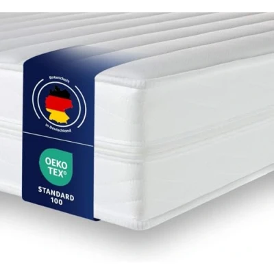 Abbildung von Träumegut24 ergonomische 7 Zonen Matratze Größe + Höhe wählbar Härtegrad H2 &amp; H3 Kaltschaummatratze Öko Tex Zertifiziert Rollmatratze (140 x 200 cm, 15 cm)