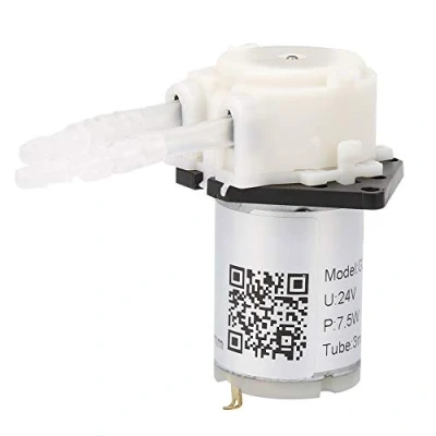 Abbildung von Keenso Peristaltische Pumpe 24V, 3 * 5 Automatische Mikrodosierpumpe Peristaltikpumpe DIY Peristaltischer Rohrkopf für Aquarium Lab Chemische Analyse(weiß)