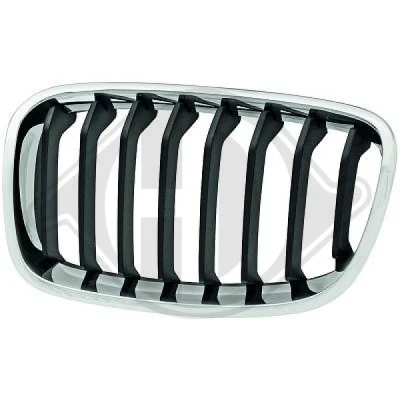 Abbildung von DIEDERICHS 1281041 Kühlergrill links schwarz, chrom BMW: 1 Schrägheck, 2 Gran Tourer, Active Tourer kfzteile, kfzteile24, bandel online, bandel, atp