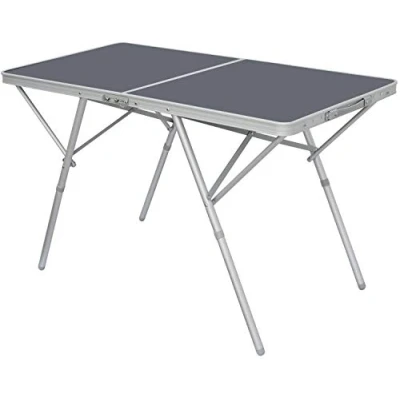 Abbildung von AMANKA Campingtisch Standfester Aluminium Klapptisch, 120x60x70cm Alutisch grau