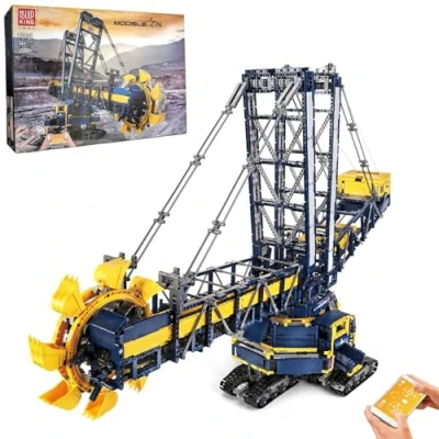 Abbildung von Mould King 17006 Technik Schaufelradbagger Bausteine MOC Elektrisch Bagger Schwerlast Baufahrzeug (4588+ Teile) Technologie Klemmbausteine Bausatz Spielzeug für 8+ Jahre alte Jungen