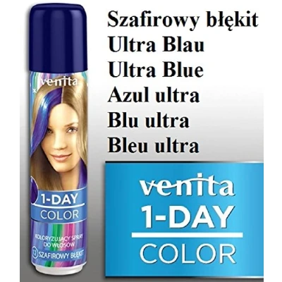Abbildung von Venita 1 Tag Farbe Ultra Blau Farbiges Wachs Spray 50ml