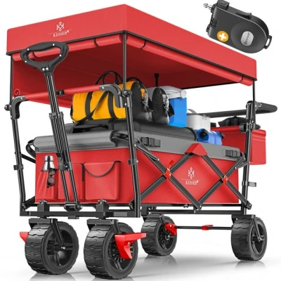 Abbildung von KESSER Bollerwagen, Bollerwagen faltbar GT9000 mit Dach Handwagen Transportwagen