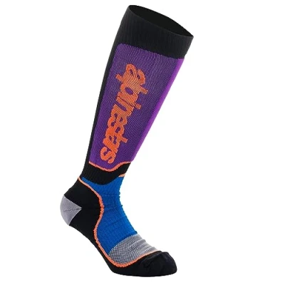 Abbildung von Alpinestars Unisex Plus Technische Socken MX, Black Royal Blue Purple, M