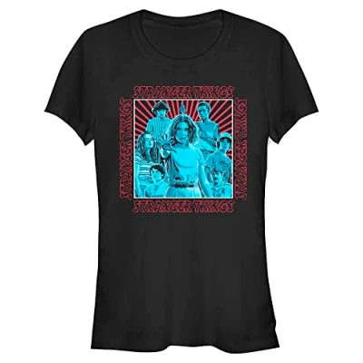 Abbildung von Stranger Things Damen Group Shot Short Sleeve T shirt, Schwarz, M