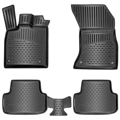 Abbildung von Design 3D Gummimatten Set für KIA Picanto ab 2017 Fußmatten mit extra hohem 5cm Rand