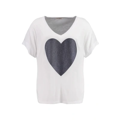 Abbildung von Key Largo V NECK Tshirt print, Damen, Größe: Medium, White