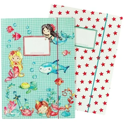 Abbildung von PAPIERDRACHEN Schulheft 2 Schulmappen Postmappen Set