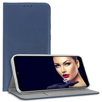 Abbildung von mtb more energy® Klapphülle Smart Magnetic kompatibel mit Realme C11 2021 (RMX3231, 6.52&#039;&#039;) dunkelblau Kunstleder Klapp Cover Hülle Wallet Case