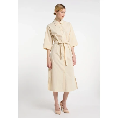 Abbildung von Dreimaster Iridia Blusenkleid, Damen, Größe: 38, Hellbeige