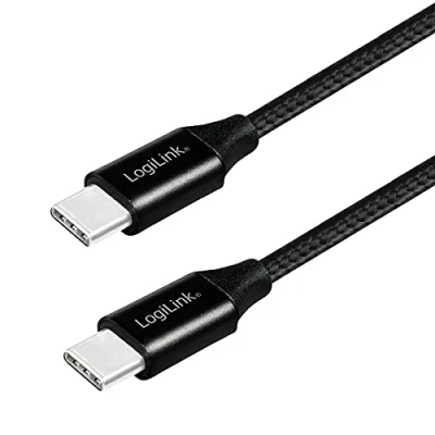Abbildung von USB 2.0 Anschlusskabel, (Typ C) zu schwarz, 1m