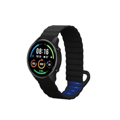 Abbildung von kwmobile Ersatzarmband kompatibel mit Xiaomi Mi Watch Color Sport / S1 Active Armband Fitnesstracker Silikon Band Magnetverschluss