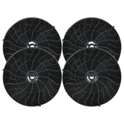Abbildung von vhbw 4x Aktivkohlefilter kompatibel mit Bauknecht DBHPN 95 AM X, 93 AB 65 63 DBHVP LM K Dunstabzugshaube
