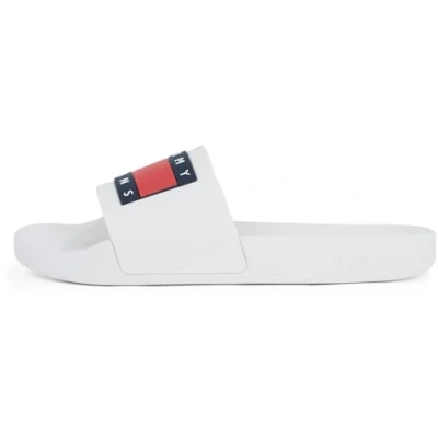 Abbildung von Tommy Jeans FLAG POO EN0EN02115TCR Badesandale, Damen, Größe: 38, White Schuhe