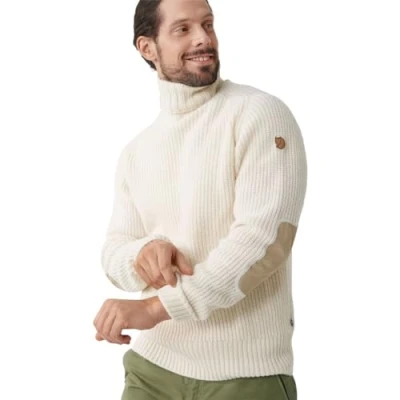 Abbildung von Fjällräven ÖVIK Roller NECK Sweater Strickpullover, Herren, Größe: Large, Chalk white