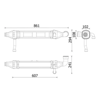 Abbildung von Kühler, Abgasrückführung MAHLE ORIGINAL CE 44 000P