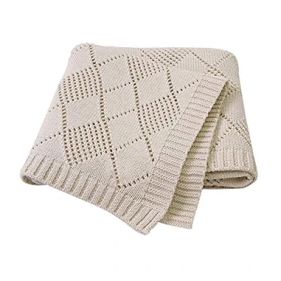 Abbildung von Strickdecke Babydecke Kuscheldecke, Surwin Mädchen und Jungen Babys Gestrickt Kinderdecke Freien Krabbeldecke Perfekt für Kinderwagen Babybett (80x100cm,Hellgrau)
