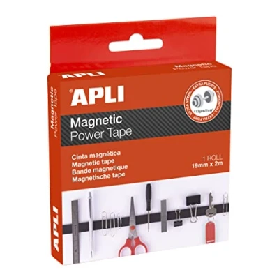 Abbildung von APLI 19185 extra starkes Magnetklebeband 19 mm x 2 m Rolle