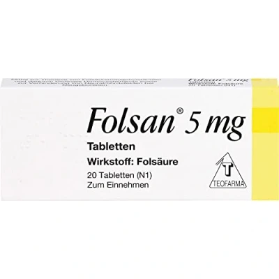 Abbildung von Folsan 5 mg Tabletten 20 St