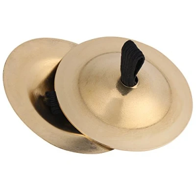 Abbildung von Gold Finger Becken Messing, 2 PCS Bauchtanz Messing Zimbel/sagats/Becken, 5 cm/5,1 cm Bauch Musikinstrument Dancing Zubehör