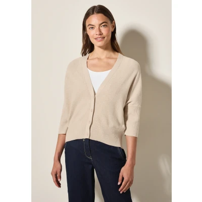 Abbildung von Cecil MIT Strktur Strickjacke, Damen, Größe: Large, Beige
