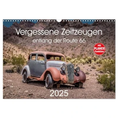 Abbildung von Vergessene Zeitzeugen entlang der Route 66 (Wandkalender 2025 DIN A3 quer), CALVENDO Monatskalender