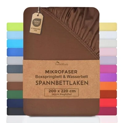 Abbildung von NatureMark Waschhandschuh Waschhandschuhe 500 gsm (10er Set), 100% Baumwolle (10 St), Premium Frottier Waschhandschuhe, 15x21cm, Naturweiß