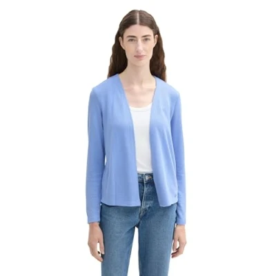 Abbildung von TOM Tailor Basic Strickjacke, Damen, Größe: Medium, Calm blue