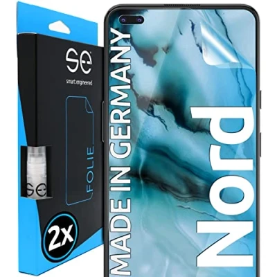 Abbildung von smart engineered [2 Stück Entspiegelte 3D Schutzfolien kompatibel mit OnePlus Nord, hüllenfreundliche matte Displayschutz Folie, Schutz vor Schmutz und Kratzern, kein Schutzglas