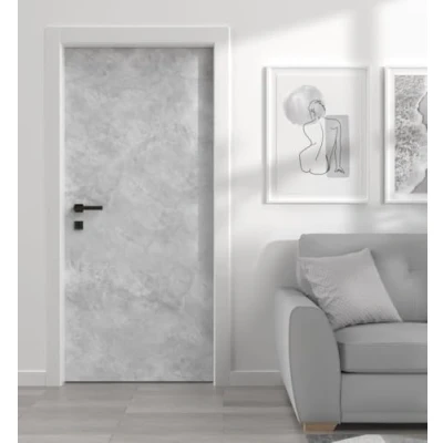 Abbildung von MyMaxxi Tür bekleben mit Türtapete Selbstklebend 90x200 Beton in Marmor Optik verschönern Türfolie Türaufkleber XXL Aufkleber Folie Türposter Türklebefolie Mauer Wand Zement Weiss