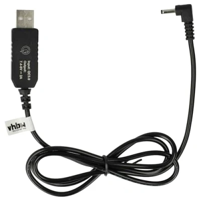Abbildung von vhbw USB Ladekabel kompatibel mit Canon EOS 1100D, 1000D, 1100, 2000D, 450D, 500D, 1200D, 1200, 4000D, 100D, 1300D, 200D, 550, 400D Kamera, Videokamera, Camcorder Schwarz