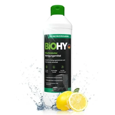 Abbildung von BiOHY Wischroboter Reinigungsmittel für Reinigungsstationen mit Frischeduft (500 ml) Verlängert die Lebensdauer der Absaugstation Schaumarmes Bodenreiniger Konzentrat
