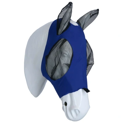 Abbildung von Weatherbeeta Fliegenmaske Deluxe Stretch Bug mit Ohren Königsblau/Schwarz Small Pony Agradi.deVerkauft von Agradi