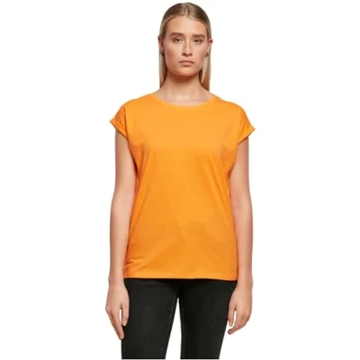 Abbildung von Build Your Brand Damen Ladies Extended Shoulder Tee T Shirt, Paradise orange, 3XL