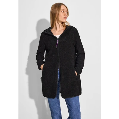 Abbildung von Cecil Teddy Fleecejacke, Damen, Größe: Medium, Schwarz