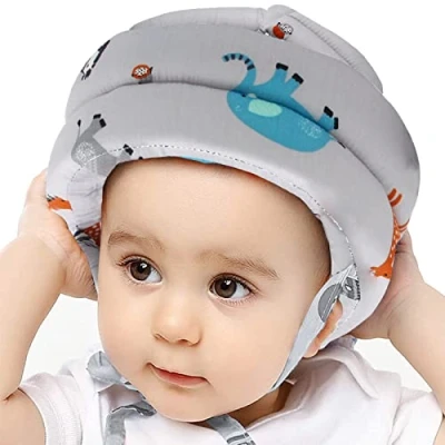 Abbildung von IULONEE Baby Helm Kopfschutz Kleinkind Schutzhut Verstellbarer Sicherheitshelm Kollisionsvermeidung Schutzkappen(Grau)