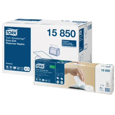 Abbildung von Tork Xpressnap Spenderserviette extra soft 16,5 x 21,3 cm 8 5 Rollen, 200 Blatt