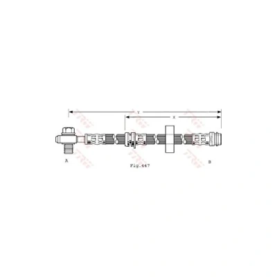 Abbildung von TRW PHD489 Bremsschläuche 525 M10x1 AUDI: A2