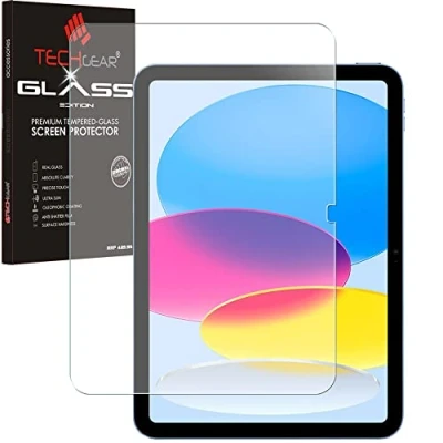Abbildung von TECHGEAR Matt Glas iPad 10 (10,9 Zoll) MATTE Blendschutz Auflage, Original gehärtetes folie Displayschutzfolie kompatibel mit Apple 10.9 2022 10. Generation Neuste Modell Schutzfolie