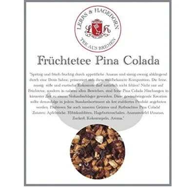 Abbildung von Lerbs &amp; Hagedorn, Früchtetee Piña Colada Kokos Ananas Note 1kg (ca. 81 Liter) Mit Apfel, Hagebuttenschalen, Ananas, Kokosraspeln