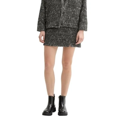 Abbildung von TOM Tailor Denim Alinienrock, Damen, Größe: XXL, Salt and pepper boucle