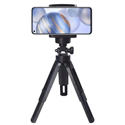 Abbildung von Handy Stativ Kompakter Schreibtisch Stativ, Taschenständer, ausziehbar, um 360 Grad drehbar, Handyhalterung für Videoaufnahmen, Selfies, Live Stream Woteg