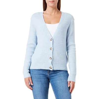 Abbildung von SOYACONCEPT Womens SC Nessie 38 Structured Knit Cardigan Strickjacke, Cashmere Blue Melange, L