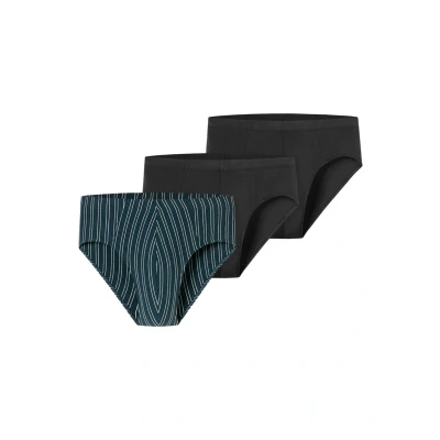 Abbildung von Schiesser 3ER PACK Slip Schwarz grün, Herren, Größe: Medium, grün